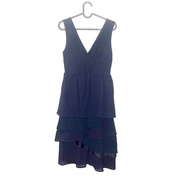 Anthropologie Ric Rac Ruffle Tier Purple Dress xs - Picture 2 of 12